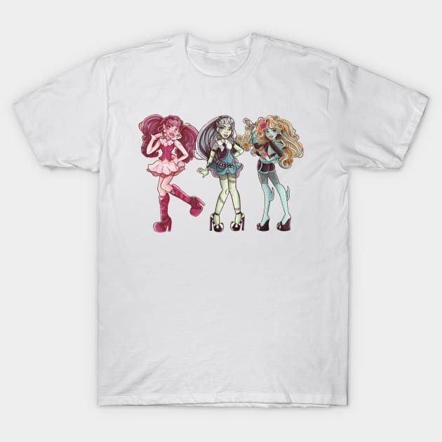 Monster girls T-Shirt by One Kidney Artist